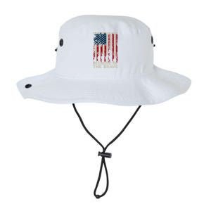 Home Of The Free Because Of The Brave Distress American Flag Gift Legacy Cool Fit Booney Bucket Hat