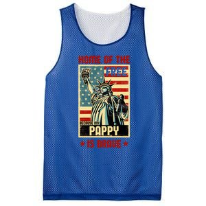 Home Of The Free Because My Pappy Is Brave Patriotic Dad Cute Gift Mesh Reversible Basketball Jersey Tank