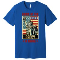 Home Of The Free Because My Pappy Is Brave Patriotic Dad Cute Gift Premium T-Shirt