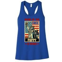 Home Of The Free Because My Pappy Is Brave Patriotic Dad Cute Gift Women's Racerback Tank