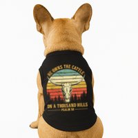 He Owns The Cattle On A Thousand Hills Bull Skull Christian Doggie Tank