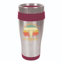 He Owns The Cattle On A Thousand Hills Bull Skull Christian 16oz Travel Tumbler
