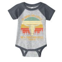 He Owns The Cattle On A Thousand Hills Bull Skull Christian Infant Baby Jersey Bodysuit