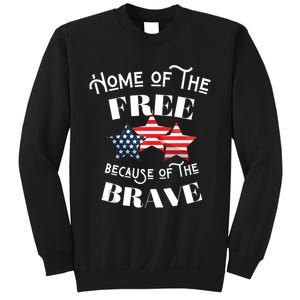 Home Of The Free Because Of The Brave Patriotic Flag Sweatshirt