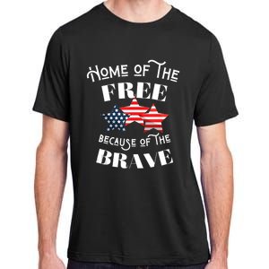 Home Of The Free Because Of The Brave Patriotic Flag Adult ChromaSoft Performance T-Shirt