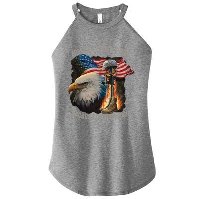 Home Of The Free Because Of The Brave 4th Of July Patriotic Meaningful Gift Women’s Perfect Tri Rocker Tank