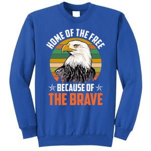 Home Of The Free Because Of The Brave Patriotic 4th Of July Gift Sweatshirt