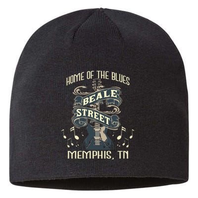 Home Of The Blues Beale Street Memphis Musician Guitarist Sustainable Beanie