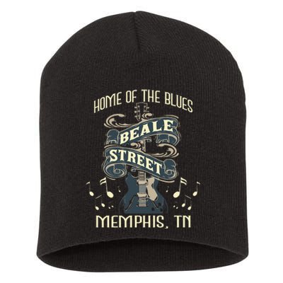 Home Of The Blues Beale Street Memphis Musician Guitarist Short Acrylic Beanie