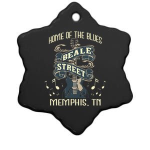 Home Of The Blues Beale Street Memphis Musician Guitarist Ceramic Star Ornament