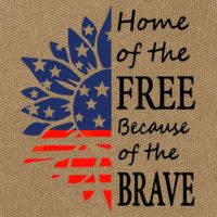 Home of the Free Because Brave 4th of July Armed Forces Day Cotton Canvas Backpack