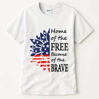Home of the Free Because Brave 4th of July Armed Forces Day Tall T-Shirt