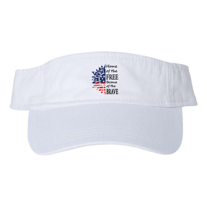 Home of the Free Because Brave 4th of July Armed Forces Day Visor