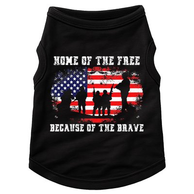 Home Of The Free Because Of The Brave Doggie Tank