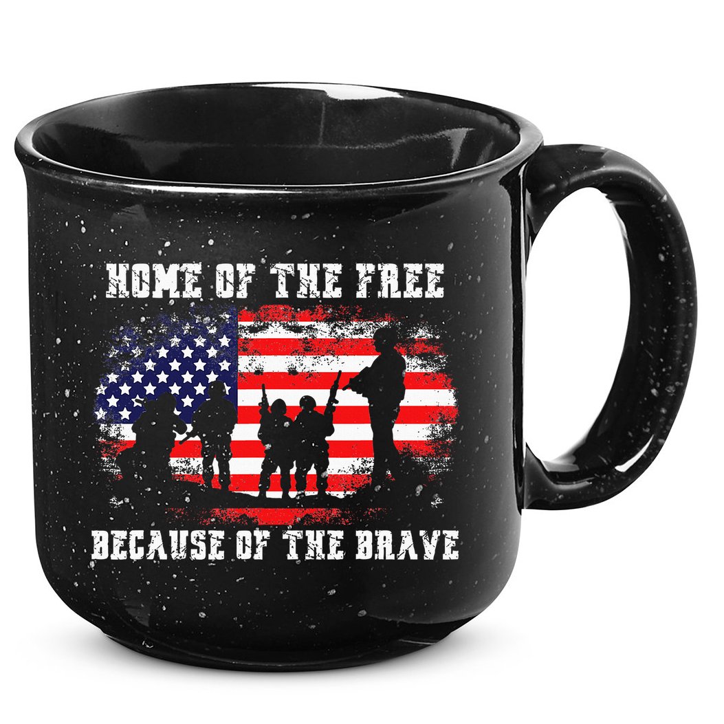 Home Of The Free Because Of The Brave 15oz Campfire Ceramic Mug