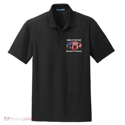 Home Of The Free Because Of The Brave Dry Zone Grid Polo