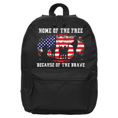 Home Of The Free Because Of The Brave 16 in Basic Backpack