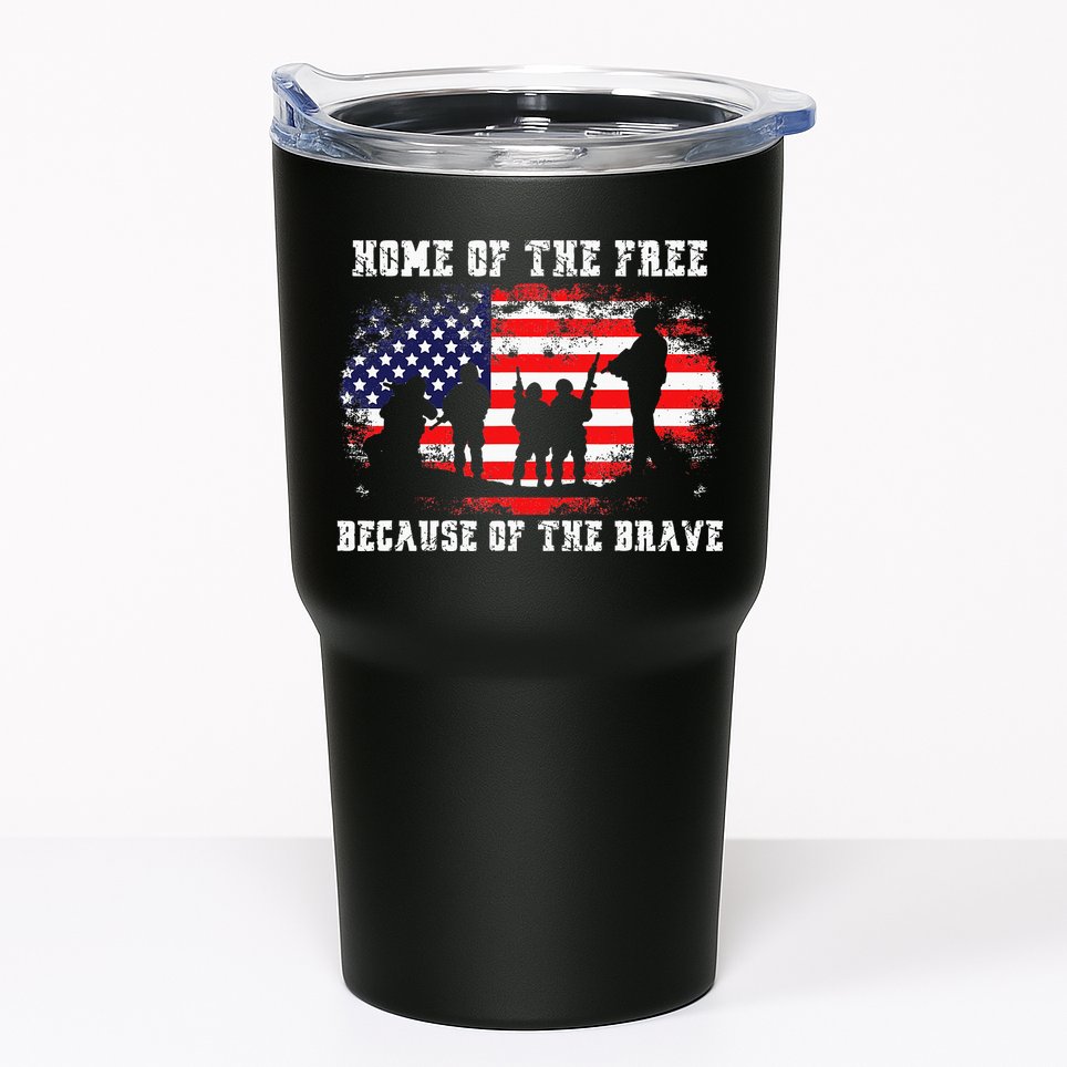 Home Of The Free Because Of The Brave Tumbler