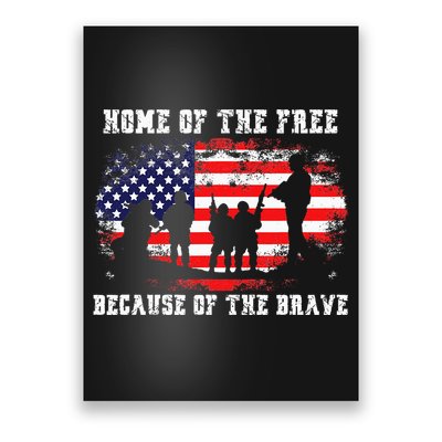 Home Of The Free Because Of The Brave Poster