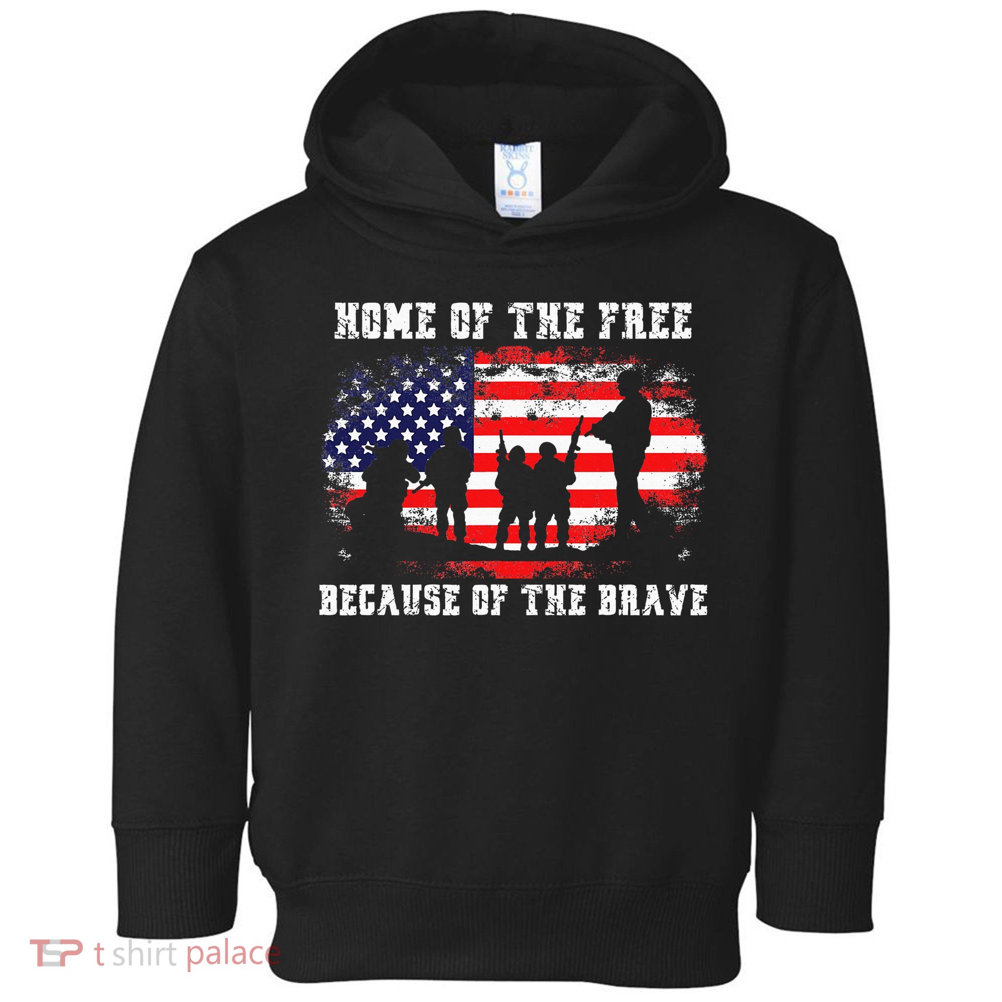 Home Of The Free Because Of The Brave Toddler Hoodie