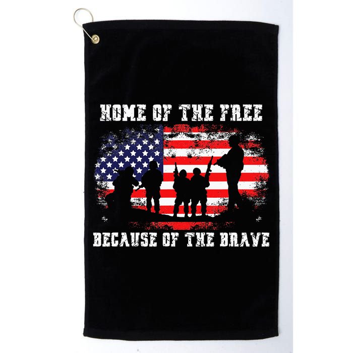 Home Of The Free Because Of The Brave Golf Towel
