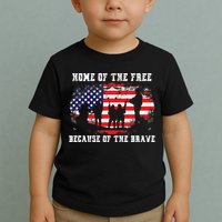 Home Of The Free Because Of The Brave Toddler T-Shirt