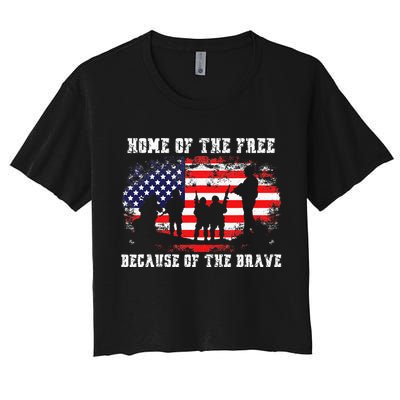 Home Of The Free Because Of The Brave Crop Top