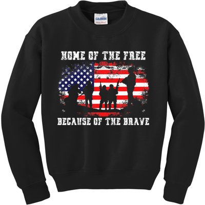 Home Of The Free Because Of The Brave Kids Sweatshirt
