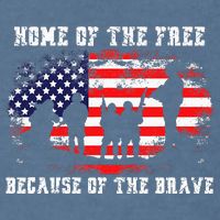 Home Of The Free Because Of The Brave Garment-Dyed Sweatshirt