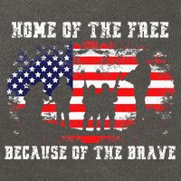 Home Of The Free Because Of The Brave Cotton Canvas Backpack