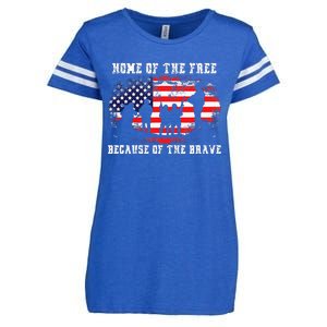 Home Of The Free Because Of The Brave Enza Ladies Jersey Football T-Shirt