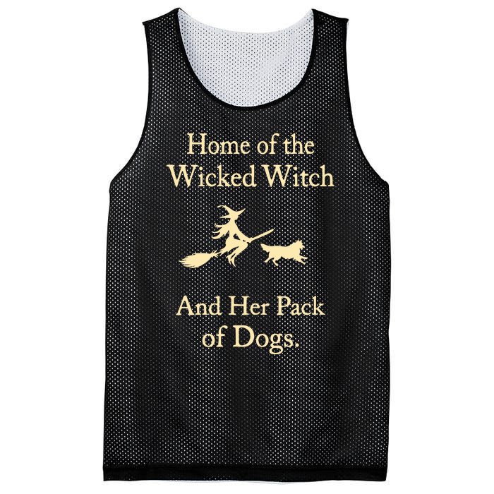 Home Of The Wicked Witch And Her Pack Of Dogs Mesh Reversible Basketball Jersey Tank