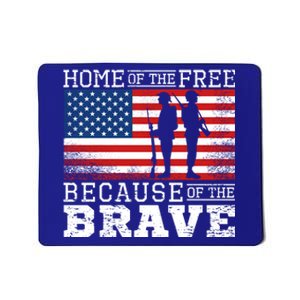 Home Of The Free Because Of The Brave Military American Flag Cute Gift Mousepad