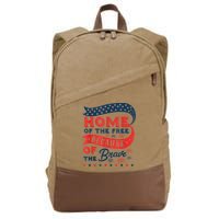 Home Of The Free Because Of The Brave Cotton Canvas Backpack