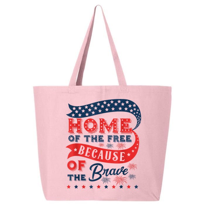 Home Of The Free Because Of The Brave 25L Jumbo Tote