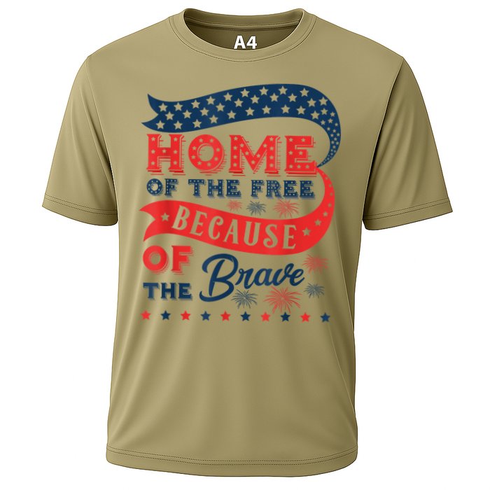 Home Of The Free Because Of The Brave Cooling Performance Crew T-Shirt