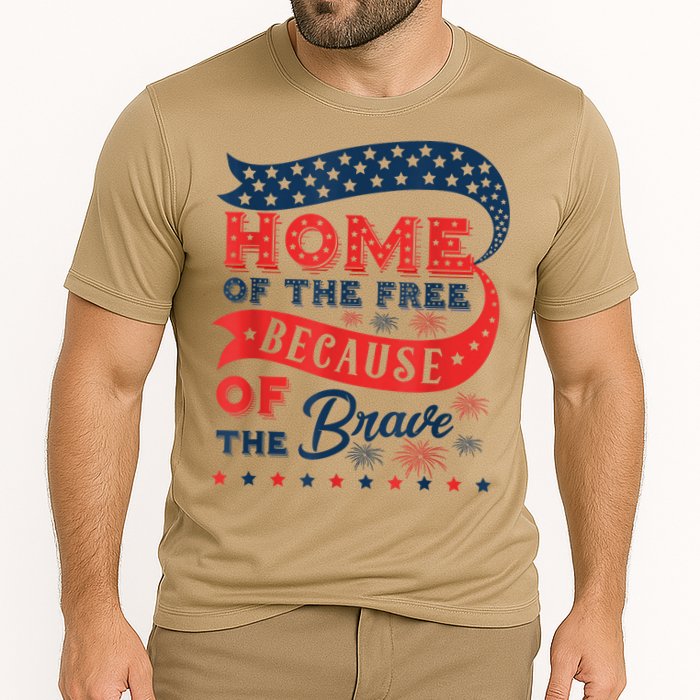 Home Of The Free Because Of The Brave Cooling Performance Crew T-Shirt