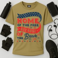 Home Of The Free Because Of The Brave Cooling Performance Crew T-Shirt