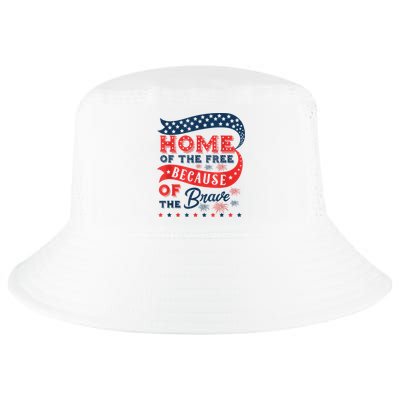 Home Of The Free Because Of The Brave Cool Comfort Performance Bucket Hat