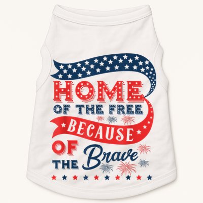 Home Of The Free Because Of The Brave Doggie Tank