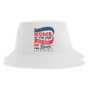 Home Of The Free Because Of The Brave Sustainable Bucket Hat