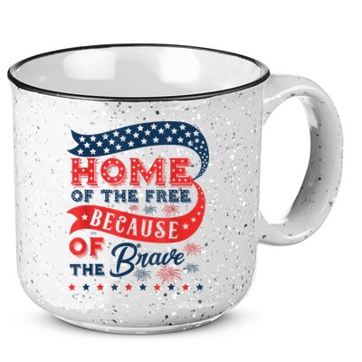 Home Of The Free Because Of The Brave 15oz Campfire Ceramic Mug
