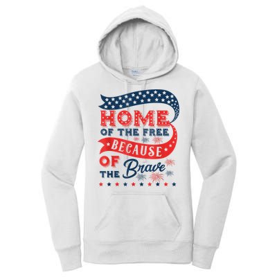 Home Of The Free Because Of The Brave Women's Pullover Hoodie