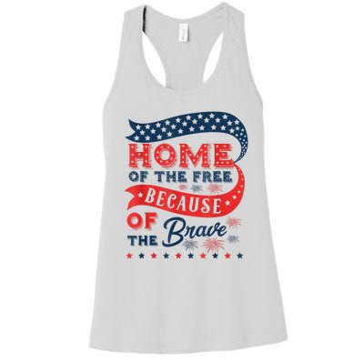 Home Of The Free Because Of The Brave Women's Racerback Tank