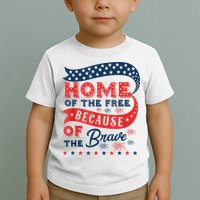 Home Of The Free Because Of The Brave Toddler T-Shirt