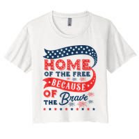 Home Of The Free Because Of The Brave Crop Top