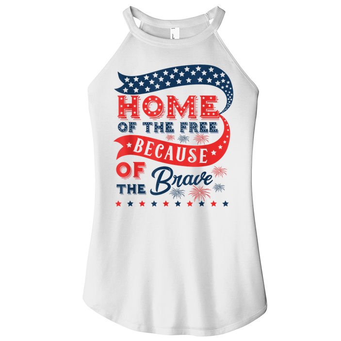 Home Of The Free Because Of The Brave Women's Perfect Tri Rocker Tank
