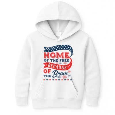 Home Of The Free Because Of The Brave Kids Hoodie