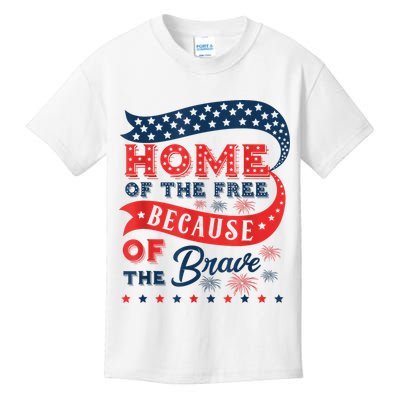 Home Of The Free Because Of The Brave Kids T-Shirt