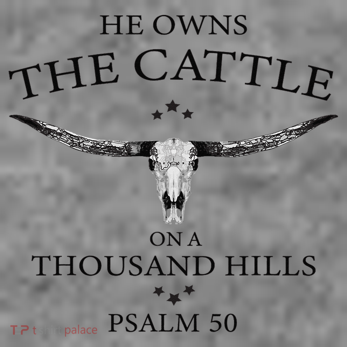 He Owns The Cattle On A Thousand Hills Bull Skull Christian Toddler Sweatshirt